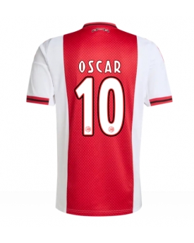 Ajax Oscar Gloukh #10 Maglia Gara Casa Repliche 2025-26 Maniche Corte
